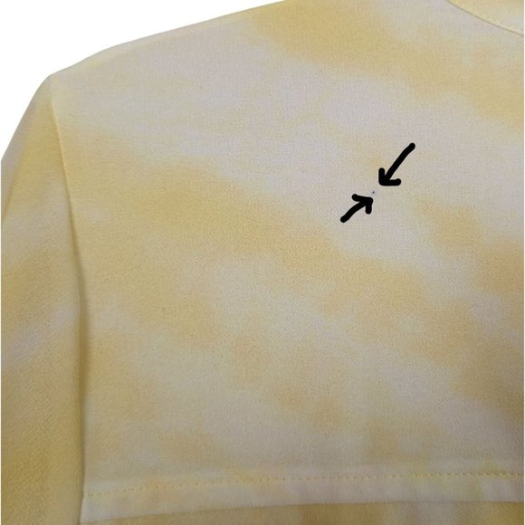 Soft Surroundings long sleeve button up yellow long length blouse size M - Picture 8 of 8